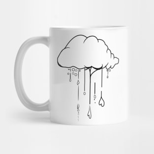 cloud love, cute cloud ,just distribute love , black line art Mug